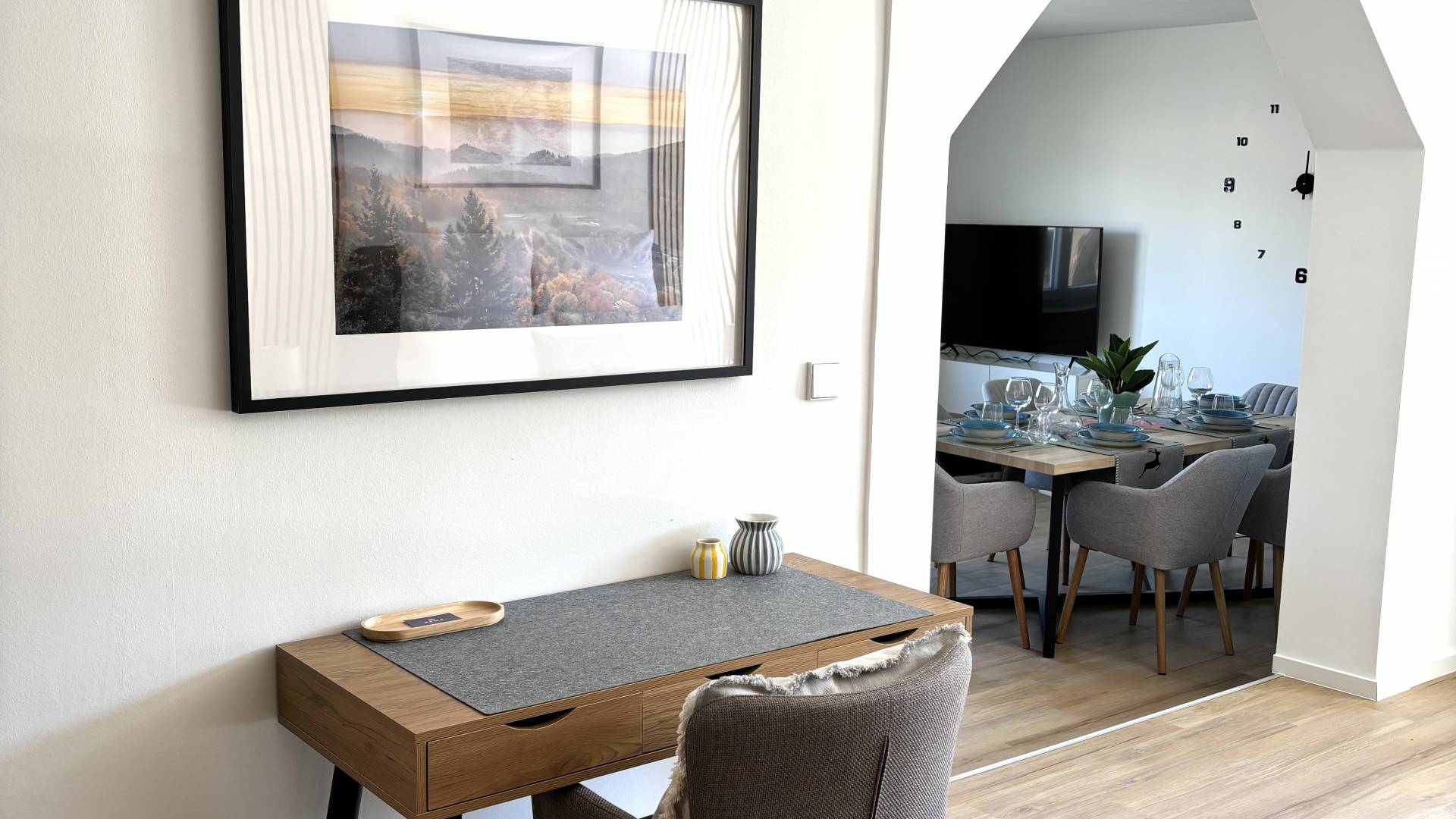 Arbeitsplatz im Rema Homes Apartment Bad Bellingen